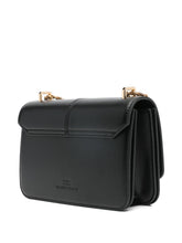 Elisabetta Franchi Chain-Link Logo Shoulder Bag Black