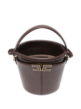 Elisabetta Franchi Bucket Chain Detail Bag Brown