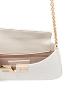 Elisabetta Franchi Chain Shoulder Bag Ivory