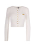 Elisabetta Franchi Ribbed Button Cardigan Ivory ivory
