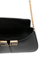 Elisabetta Franchi Chain-Link Shoulder Bag Black