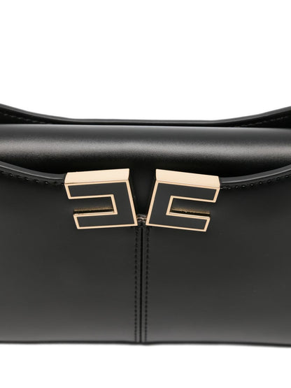 Elisabetta Franchi Chain-Link Shoulder Bag Black