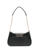 Elisabetta Franchi Chain-Link Shoulder Bag Black