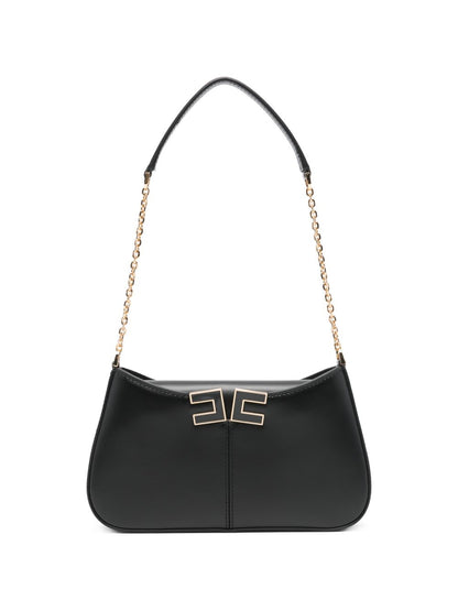 Elisabetta Franchi Chain-Link Shoulder Bag Black