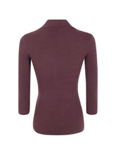 Elisabetta Franchi Ribbed Knit V-Neck Sweater Brown