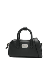 Emporio Armani Soft Leather Mini Bowling Bag Black