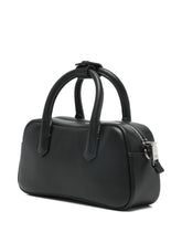 Emporio Armani Soft Leather Mini Bowling Bag Black