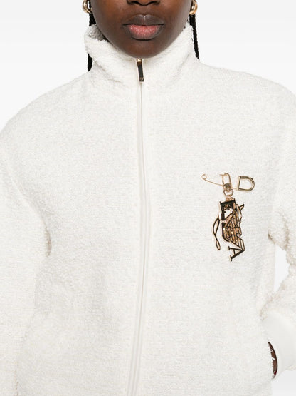 Emporio Armani Tweed Blouson Jacket White