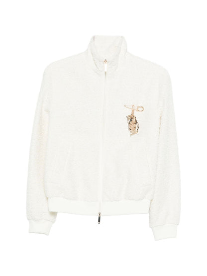 Emporio Armani Tweed Blouson Jacket White