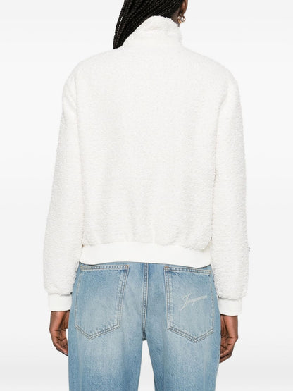 Emporio Armani Tweed Blouson Jacket White