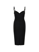 Elisabetta Franchi Structured Midi Dress Black
