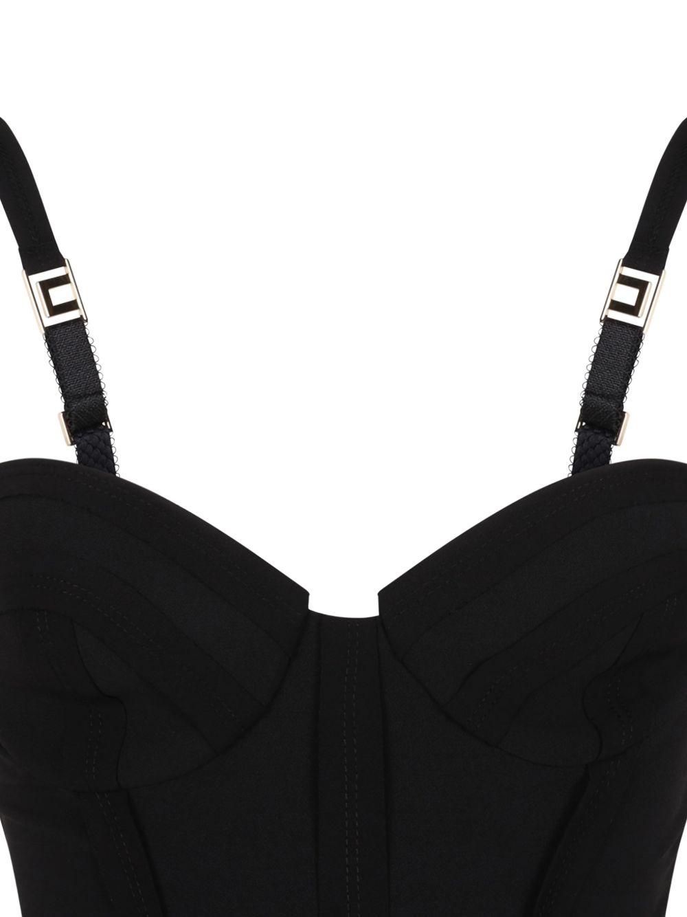 Elisabetta Franchi Structured Midi Dress Black