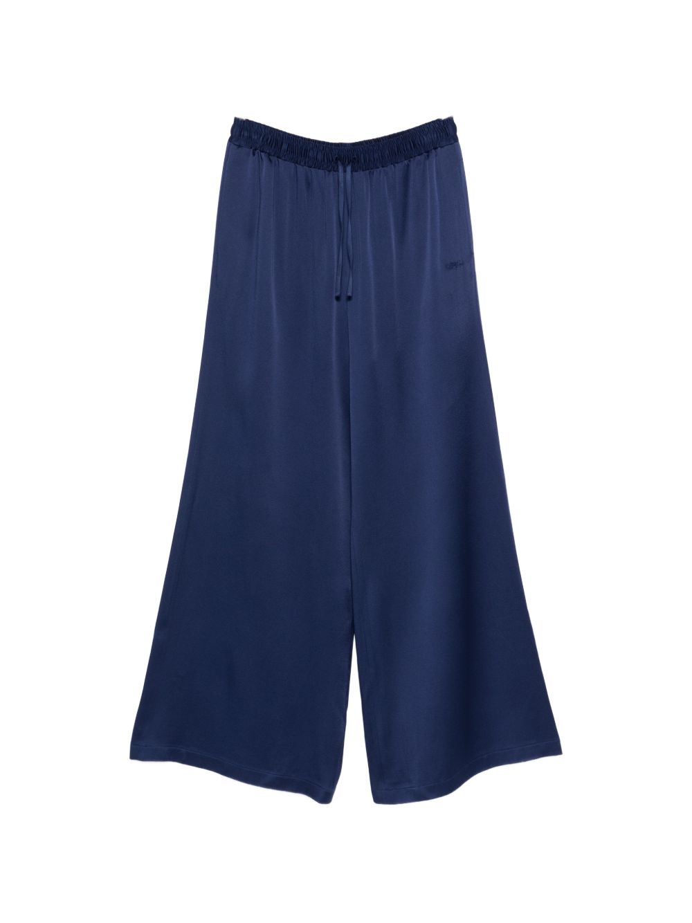 Stella McCartney Wide-Leg Satin Tailored Trousers Blue