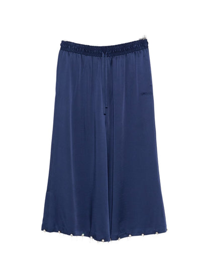 Stella McCartney Pearl-Detail Tailored Trousers Blue
