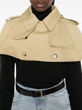 Burberry Cotton Trench Cape Jacket Khaki