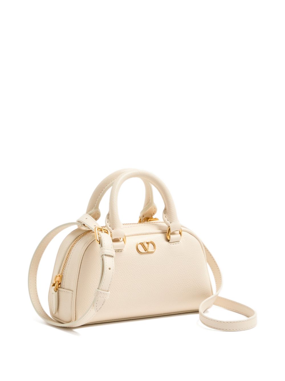 Valentino Garavani VLogo Signature Mini Bowling Bag Ivory