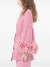 Valentino Feathered Silk Blouse Pink