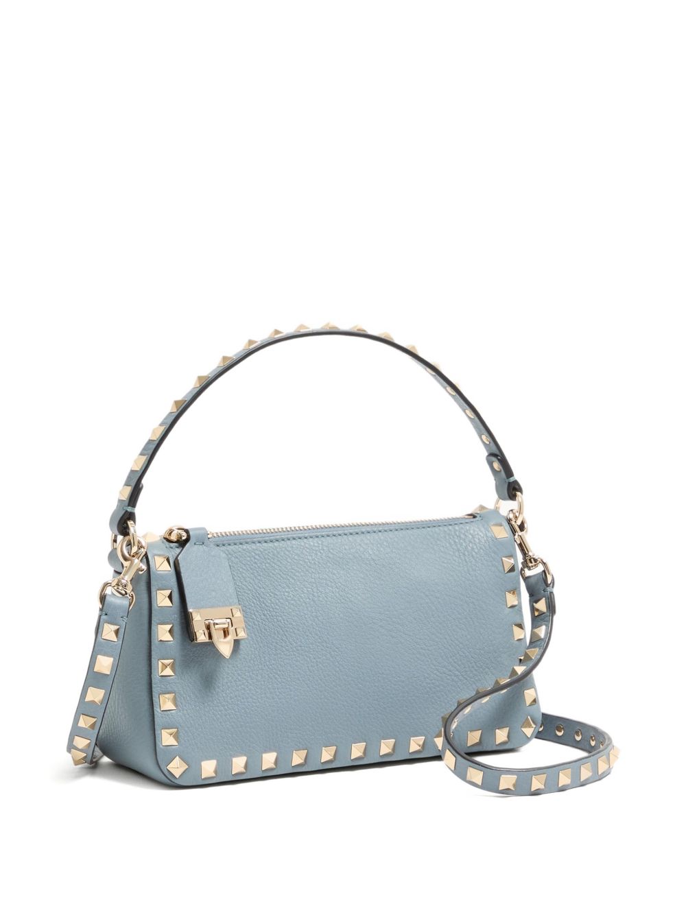 Valentino Garavani Small Rockstud Crossbody Bag Grey