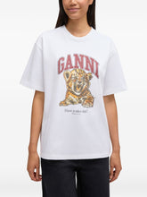 Ganni Baby Tiger Organic Cotton T-shirt White