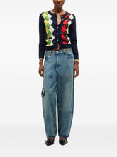 Ganni Panelled Organic Denim Jeans Blue