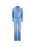 Elisabetta Franchi Denim Cotton Jumpsuit Clear Blue