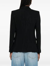Emporio Armani Pinstripe Single-Breasted Blazer Black