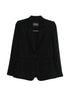 Emporio Armani Pinstripe Single-Breasted Blazer Black