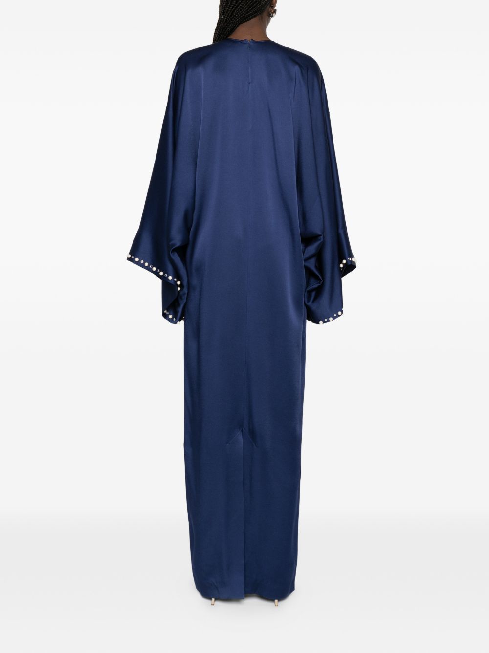Stella McCartney Embellished Pearl Maxi Dress Blue