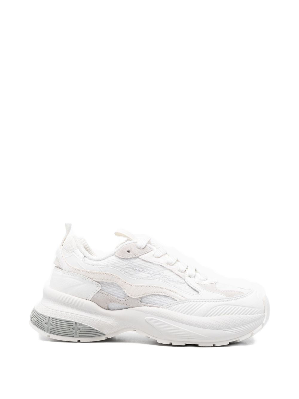 Emporio Armani Exclusive Mesh Leather Sneakers White