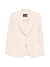 Emporio Armani Single-Breasted Blazer Powder powder