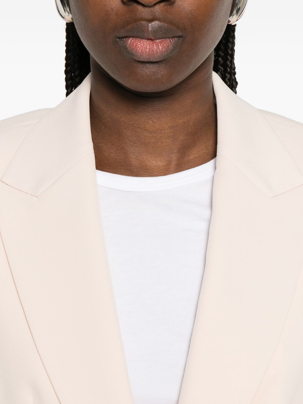 Emporio Armani Single-Breasted Blazer Powder powder