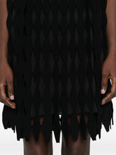 Emporio Armani Diamond Open-Knit Mini Dress Black