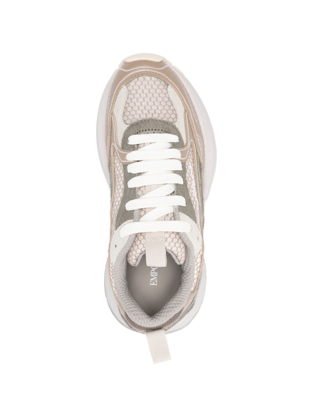 Emporio Armani Exclusive Mesh Low-Top Sneakers Beige