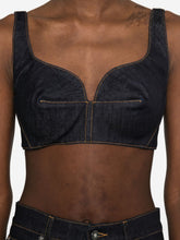 Givenchy Denim Bra Top Zip Blue