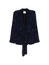 Forte Forte Floral Print Belted Jacket Blue blue
