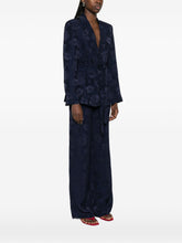 Forte Forte Floral Belted Single-Breasted Jacket Blue blue