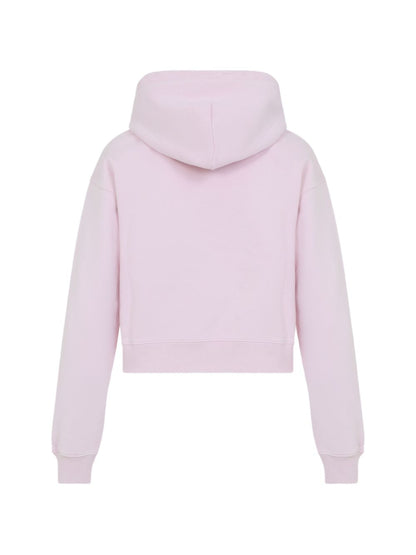 jacquemus cropped drawstring hoodie pink pink