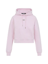 jacquemus cropped drawstring hoodie pink pink