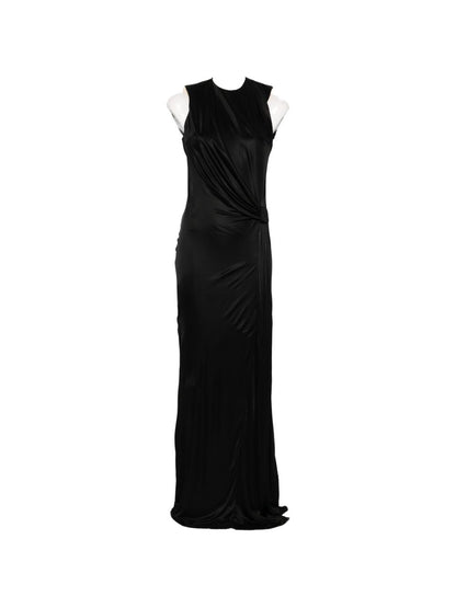Elisabetta Franchi Long Viscose Evening Dress Black