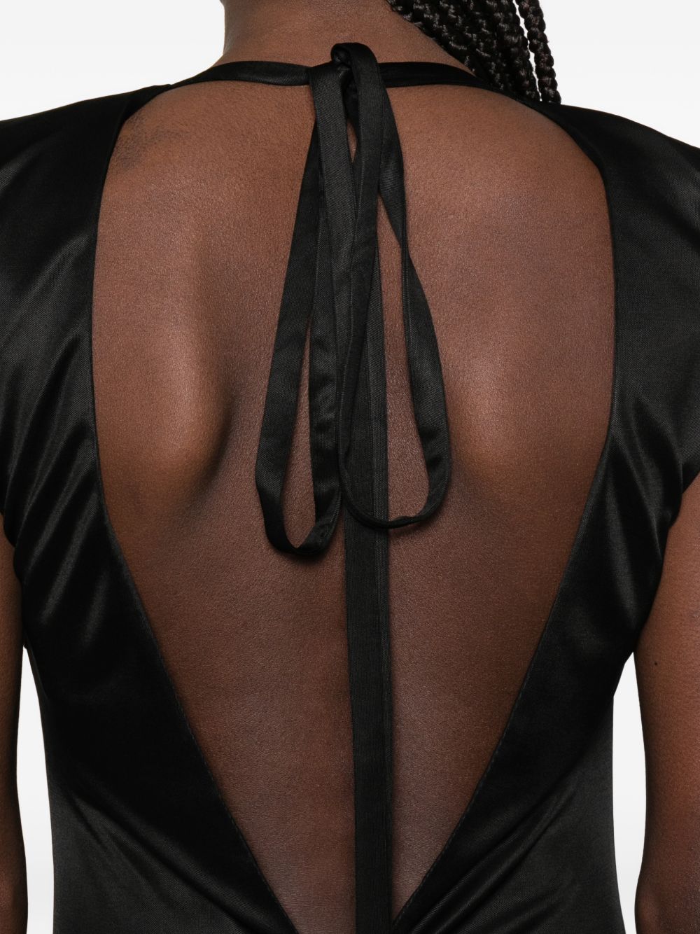 Elisabetta Franchi Long Viscose Evening Dress Black