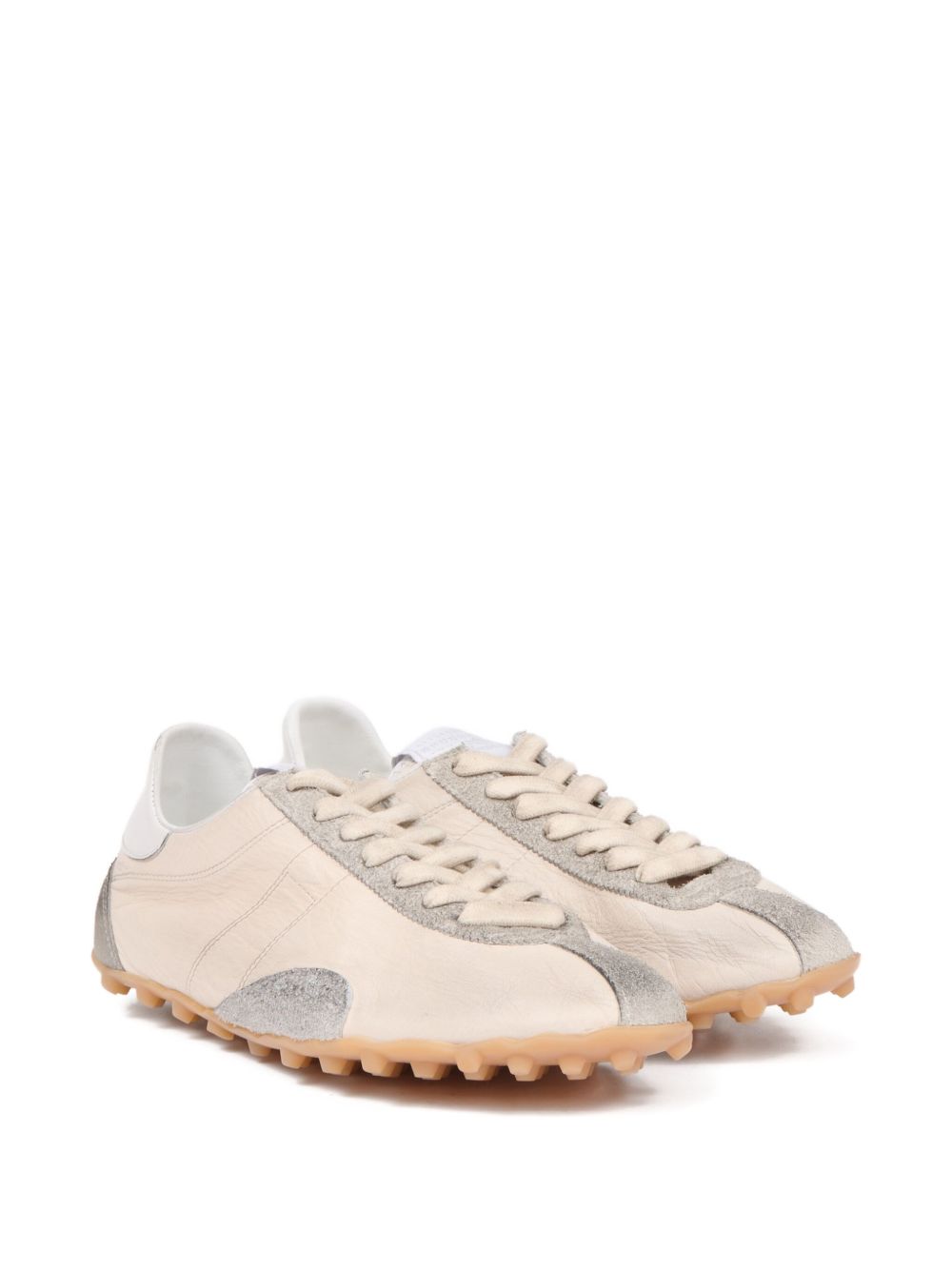 Maison Margiela Sprinters Low Suede Sneakers Beige