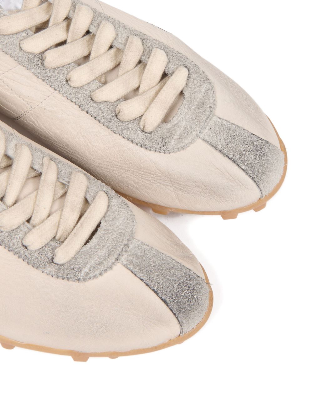 Maison Margiela Sprinters Low Suede Sneakers Beige
