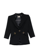 Elisabetta Franchi Single-Breasted Tailored Blazer Black