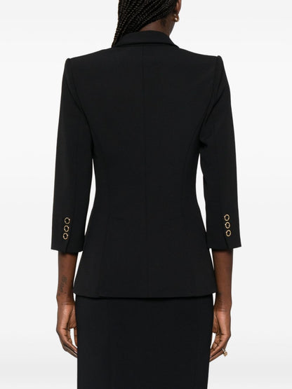 Elisabetta Franchi Single-Breasted Tailored Blazer Black
