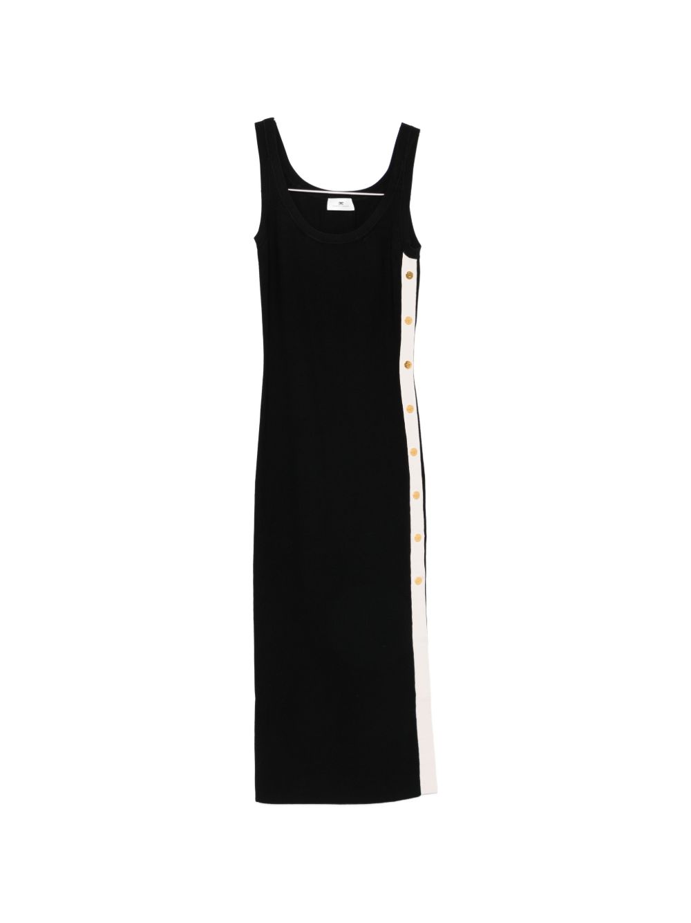 Elisabetta Franchi Knitted Midi Dress Black