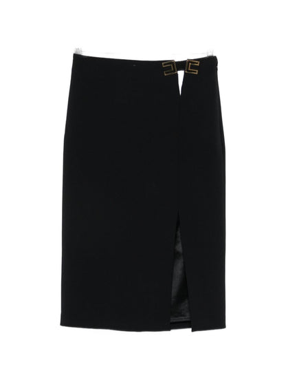 Elisabetta Franchi High-Waisted Midi Skirt Black