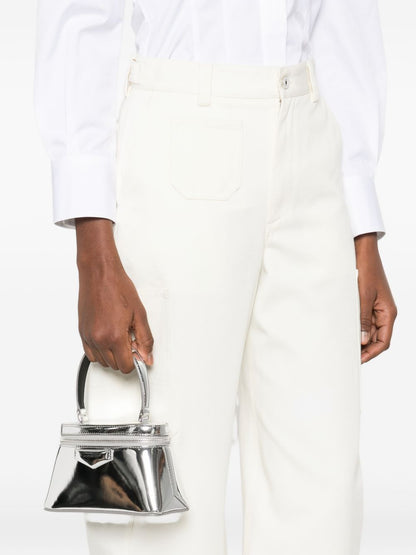 Givenchy Chained Leather Vanity Case Silver silver