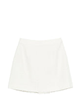 Emporio Armani Textured Tweed Mini Skirt White