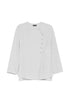 Emporio Armani Layered Hem Round Neck Shirt Light Grey