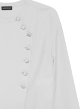 Emporio Armani Layered Hem Round Neck Shirt Light Grey